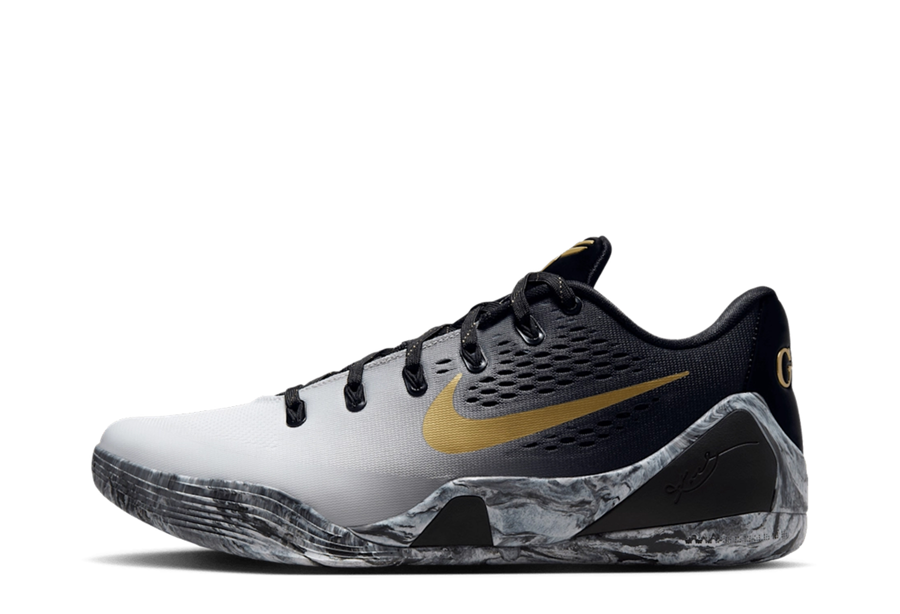 Nike Kobe 9 EM Low Protro 'Mambacita' (2025) Black/White/Gold sneaker – authenticated on KLEKT