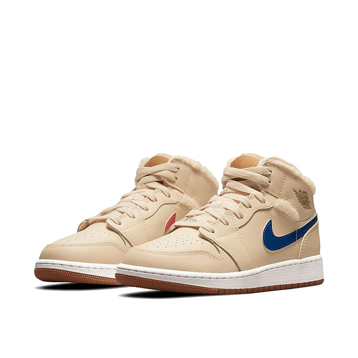 Air Jordan 1 Mid Fleece Pearl White (GS) (2021) PEARL WHITE/DARK DRIFTWOOD-PINK SALT-RACER BLUE sneaker – authenticated on KLEKT