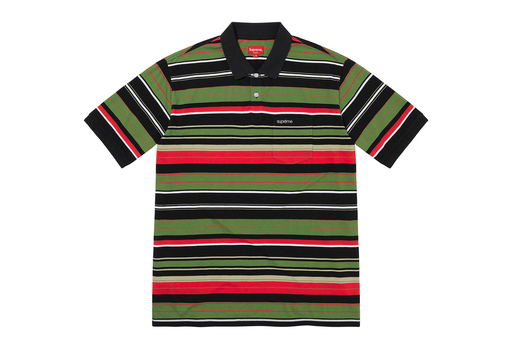 Supreme Multi Stripe Polo Black (SS23)