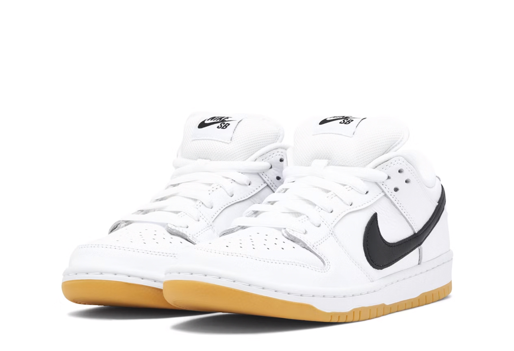 Nike SB Dunk Low Pro ISO 'White Gum' (2023) WHITE/BLACK/WHITE/GUM LIGHT BROWN sneaker – authenticated on KLEKT