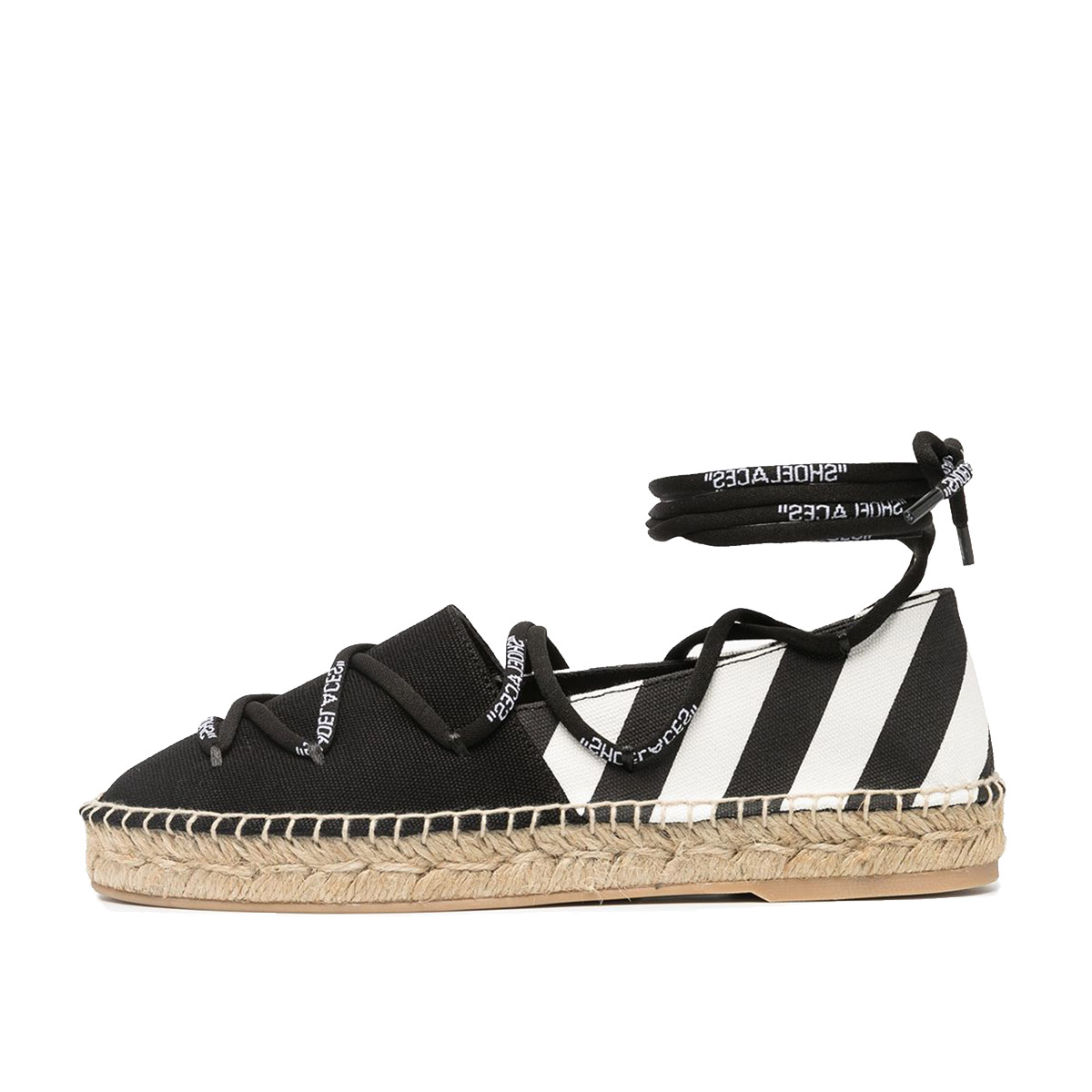 Off White Lace-Up Espadrilles WMNS Black White (2021) sneaker – authenticated on KLEKT