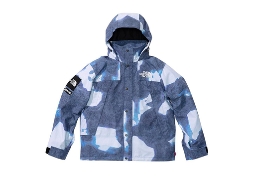 Supreme x The North Face® Bleached Denim Print Mountain Jacket Indigo (FW21)