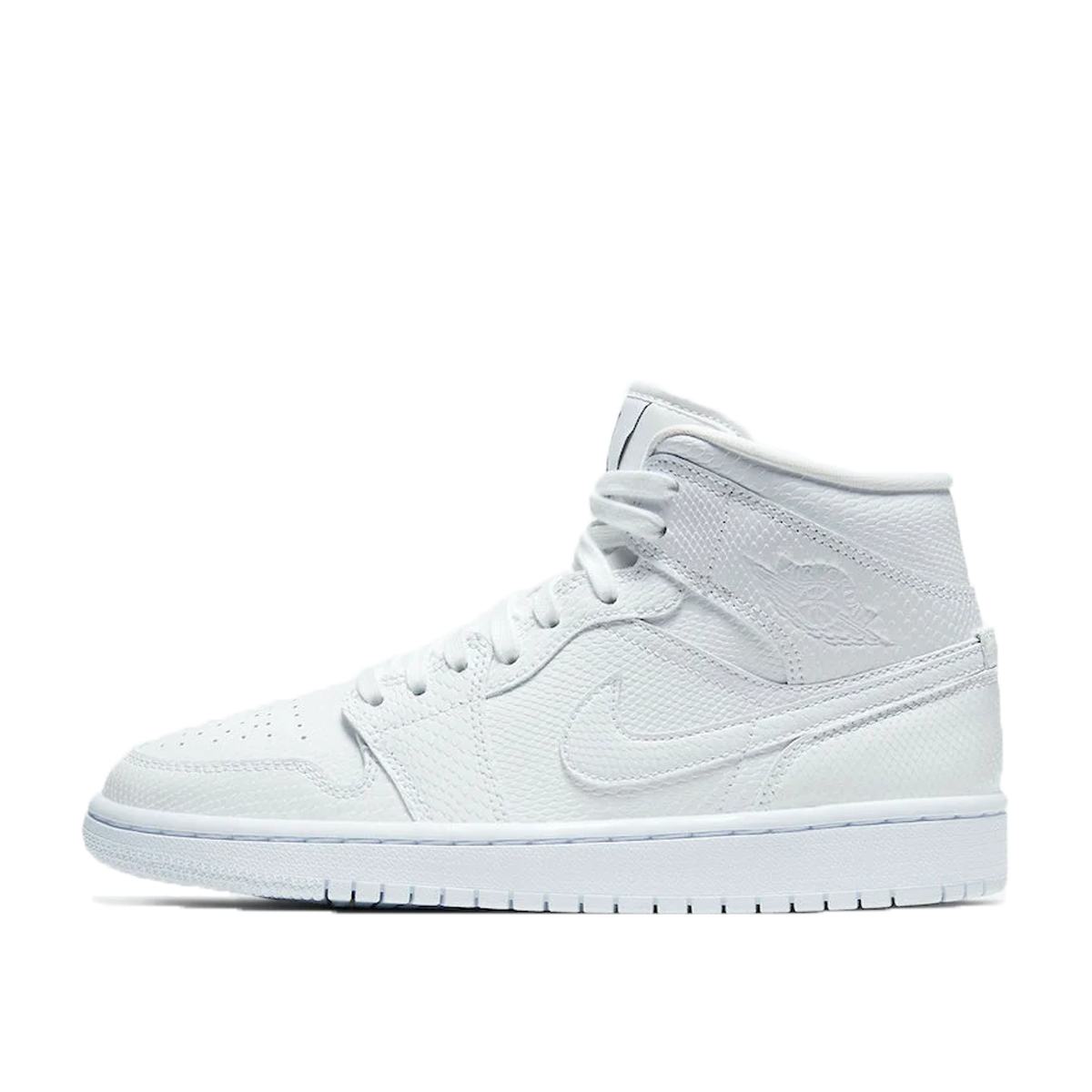 Air Jordan 1 Mid WMNS White Snakeskin (2020) WHITE/WHITE/WHITE sneaker – authenticated on KLEKT