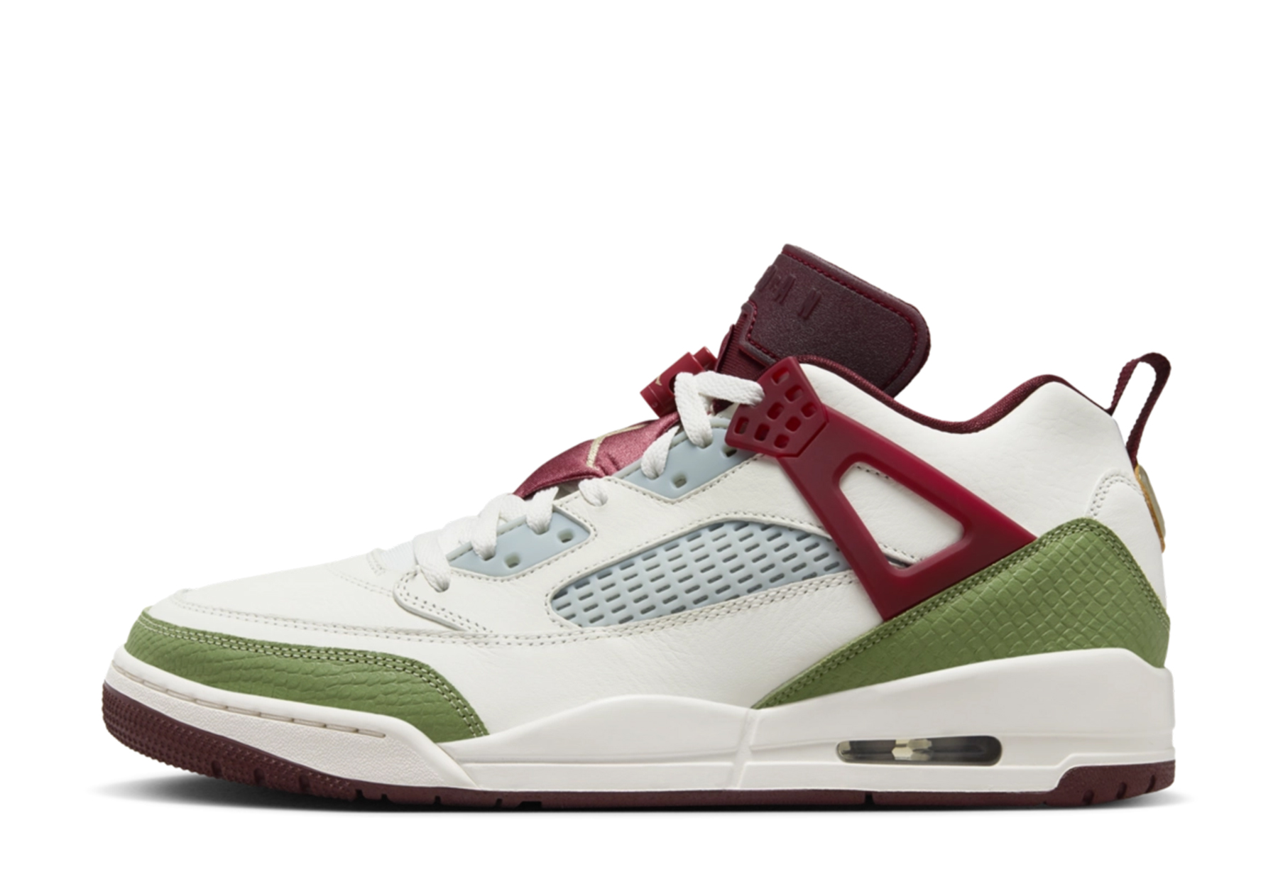 Air Jordan Spizike Low 'Chinese New Year' (2024) Sail/Oil Green/Dark Team Red/Light Pumice sneaker – authenticated on KLEKT