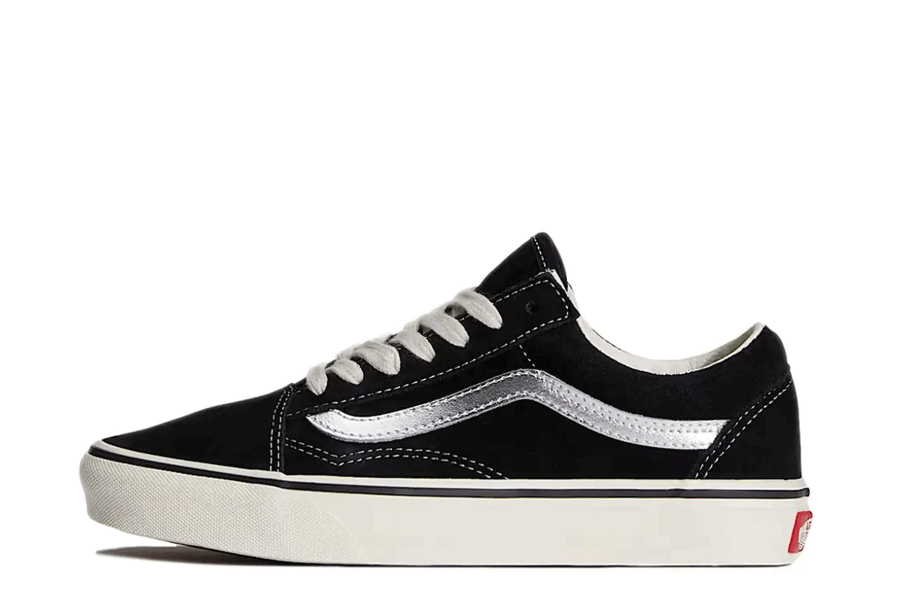 Vans Old Skool Metallic Sidestripe 'Black Silver' (2026) BLACK sneaker – authenticated on KLEKT