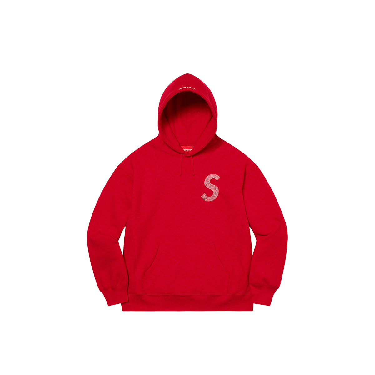 Supreme Swarovski S Logo Hooded Sweatshirt Red (SS21) photo 1