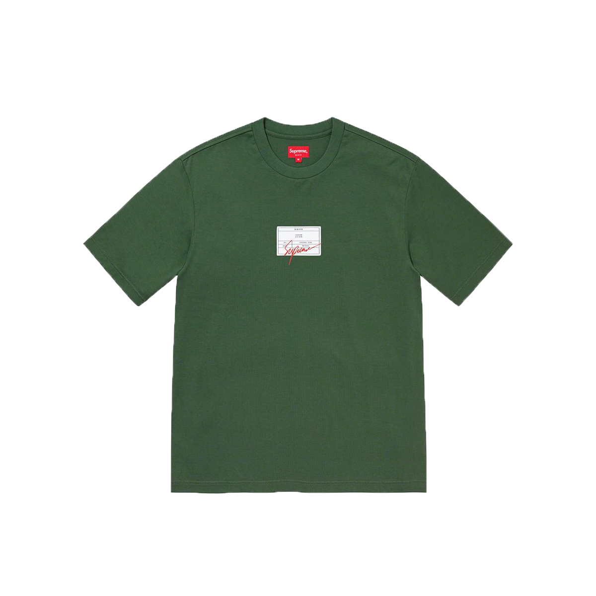 Supreme Signature Label S/S Top Olive (SS21) OLIVE sneaker – authenticated on KLEKT