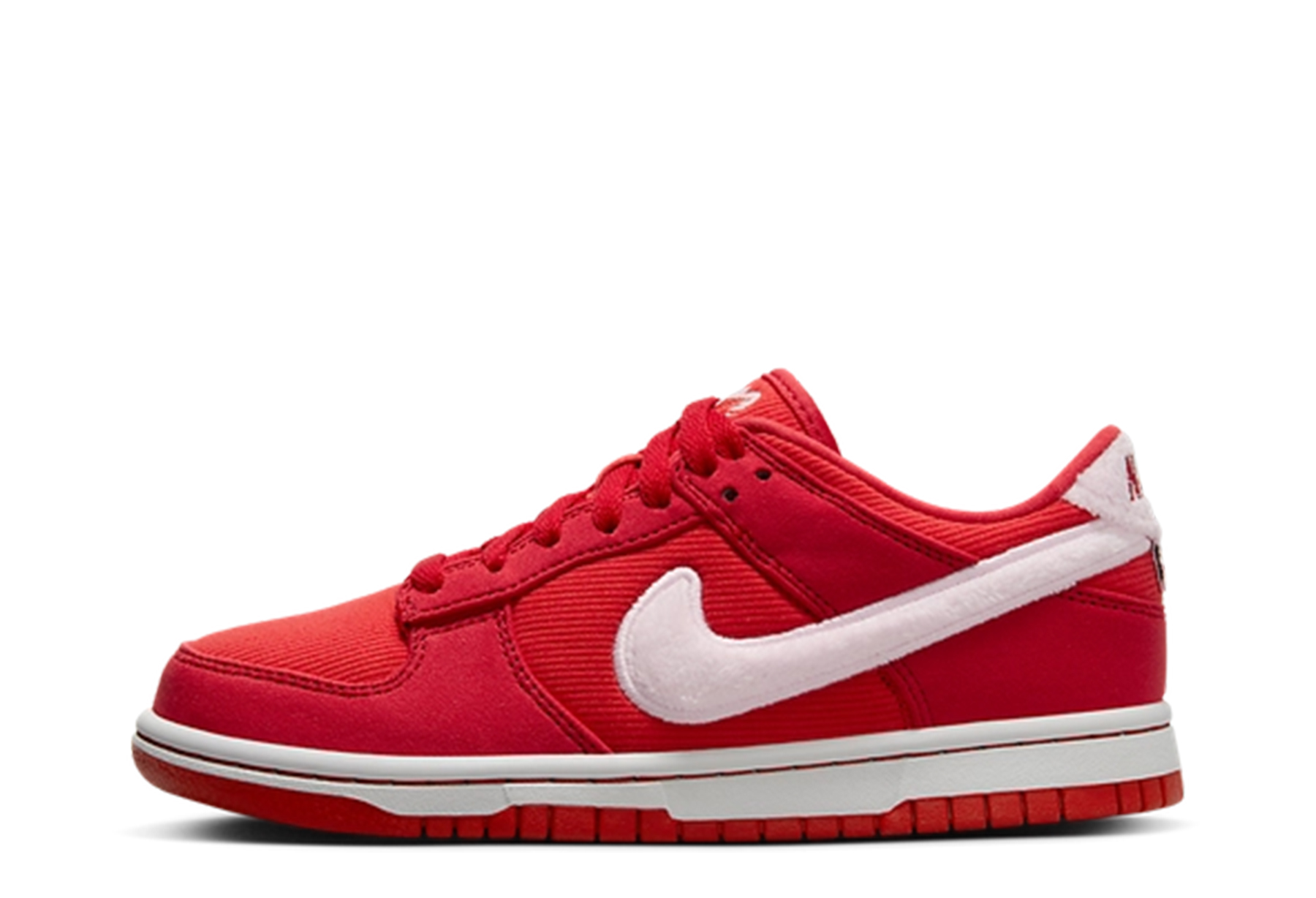 Nike Dunk Low GS 'Valentine's Day' (2024) Fire Red/Pink Foam/Light Crimson sneaker – authenticated on KLEKT