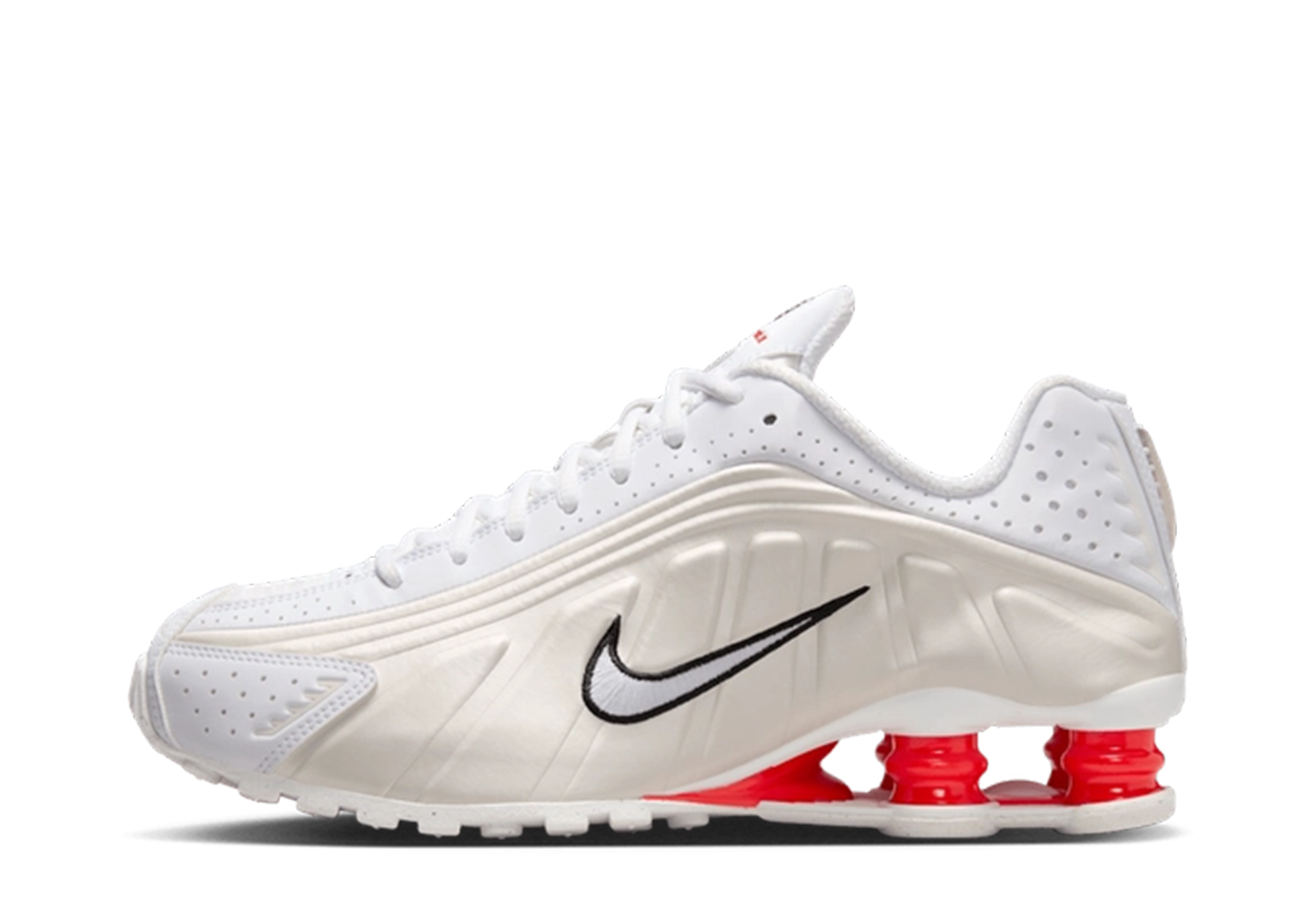 Nike Shox R4 'Phantom & Picante Red' (2025) White/Phantom/Picante Red/White sneaker – authenticated on KLEKT