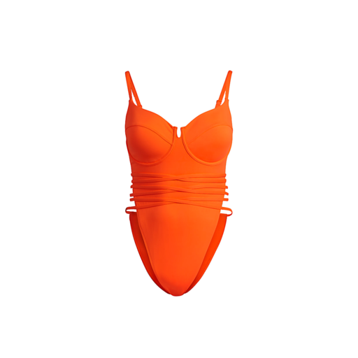 Adidas Spaghetti Strap One Piece Swimsuit (Plus Size) Solar Orange (SS21)