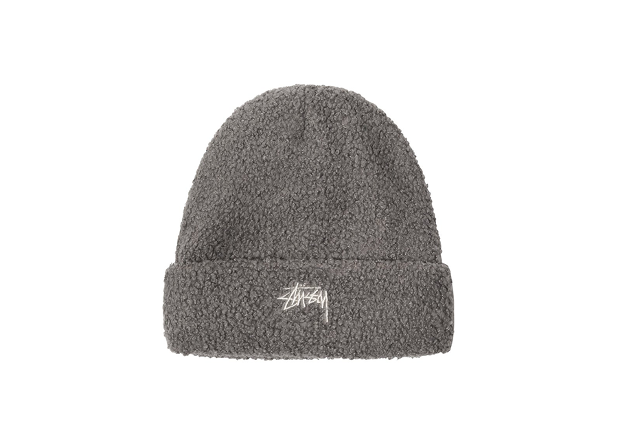 Stussy Boucle Fleece Beanie Grey (FW21) GREY sneaker – authenticated on KLEKT