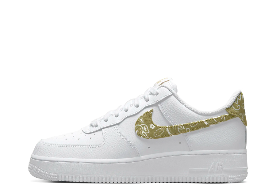 Nike Air Force 1 Low Olive Paisley (2022) White/White/Barley sneaker – authenticated on KLEKT