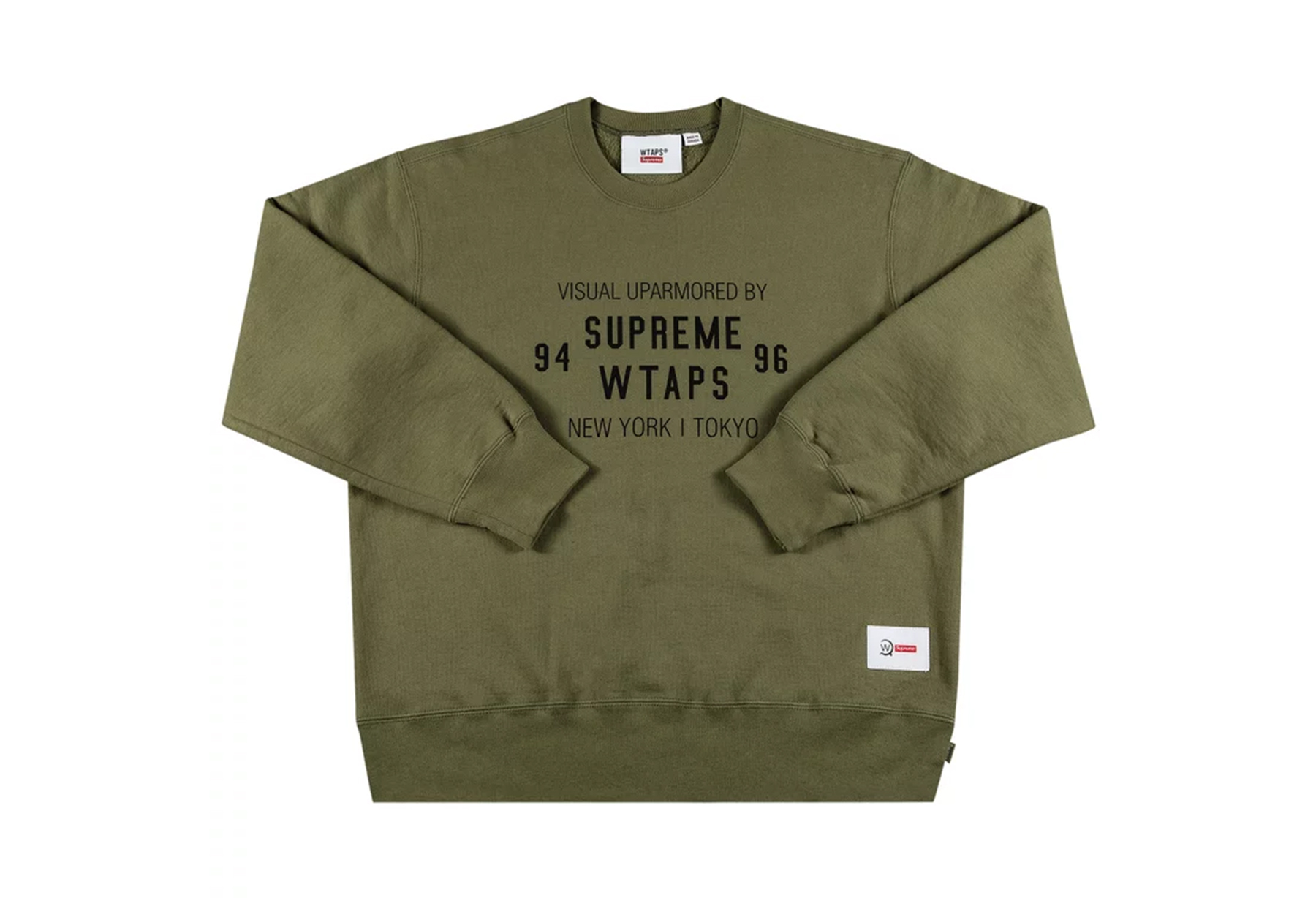 Supreme x WTAPS Crewneck 'Olive' (FW21) OLIVE sneaker – authenticated on KLEKT