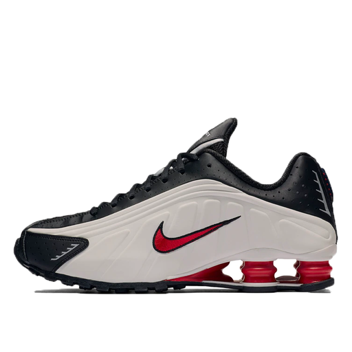 Nike Shox R4 Platinum Tint University Red Black