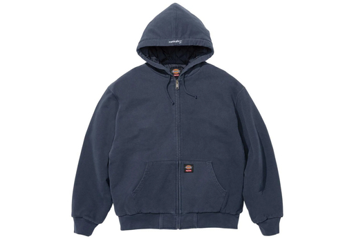 Supreme x Dickies Quilted Lined Zip Up Hooded Sweatshirt 'Navy' (FW24) – authenticated on KLEKT