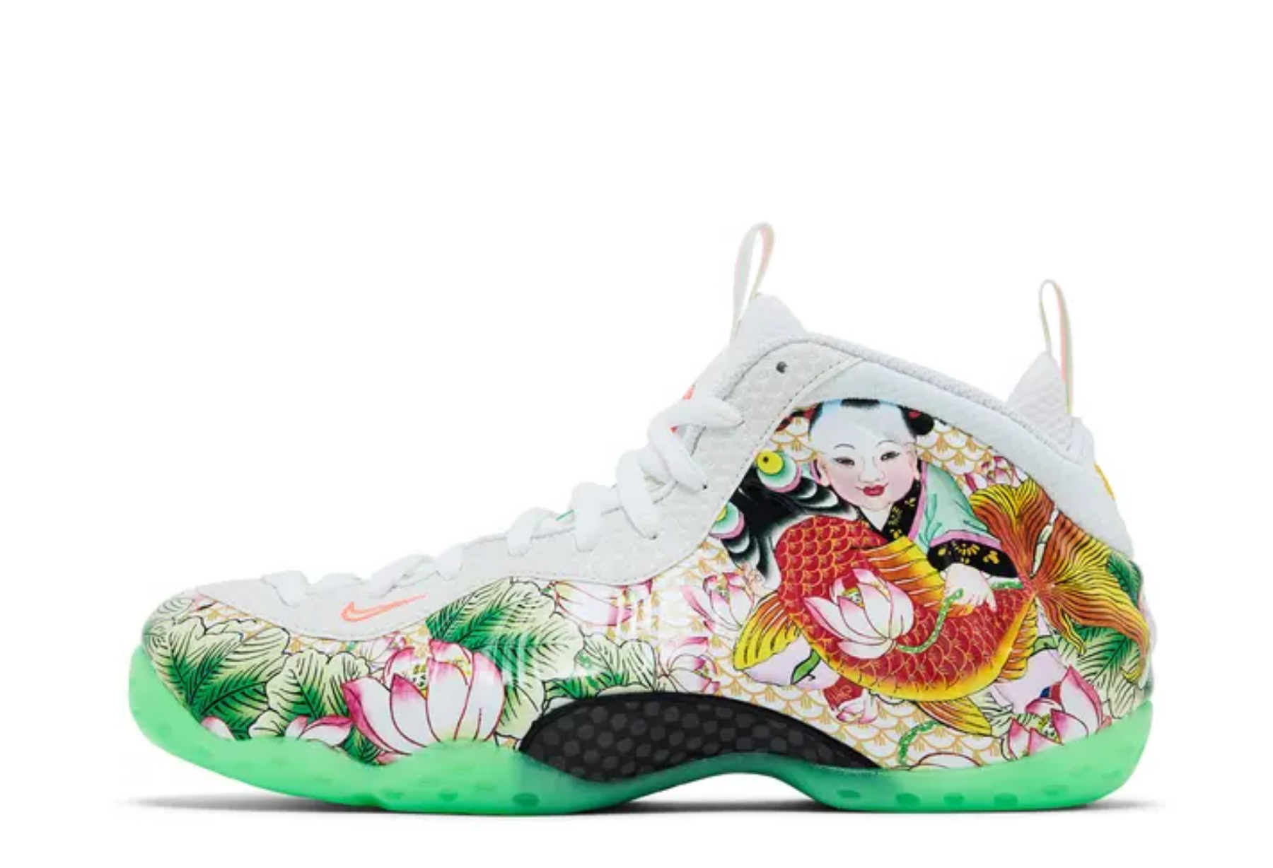 Nike Air Foamposite One Pro 'Tianjin 2.0' (2026) WHITE/LIGHT POISON GREEN/BLACK/LAVA GLOW/TOUR YELLOW sneaker – authenticated on KLEKT