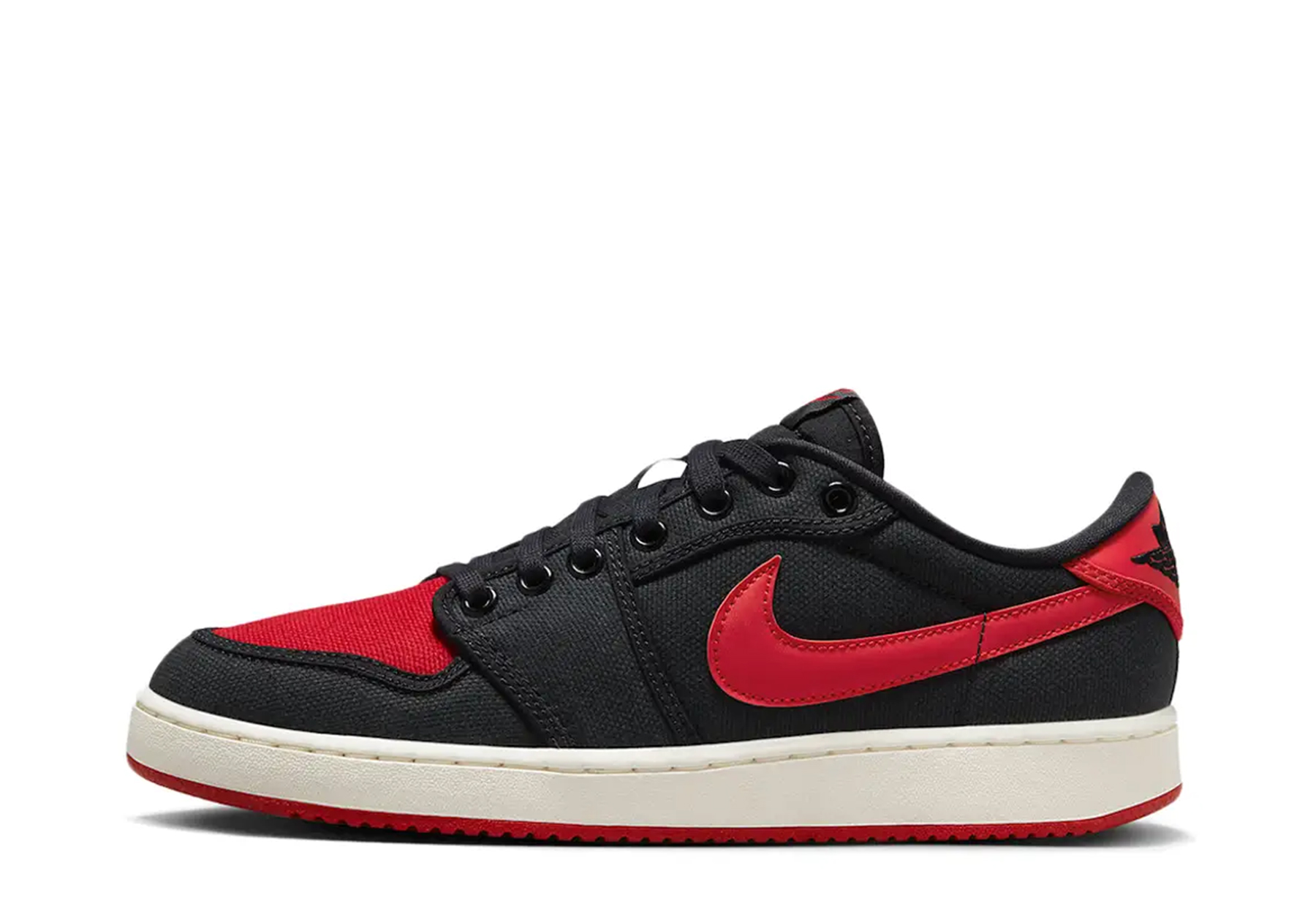 Air Jordan 1 KO Low 'Bred' (2023) Black/Red sneaker – authenticated on KLEKT