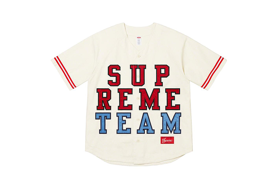 Supreme Denim Baseball Jersey White (FW22) WHITE sneaker – authenticated on KLEKT