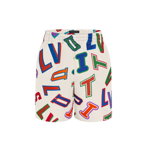 Louis Vuitton x NBA Basketball Letters Shorts Beige (FW21)