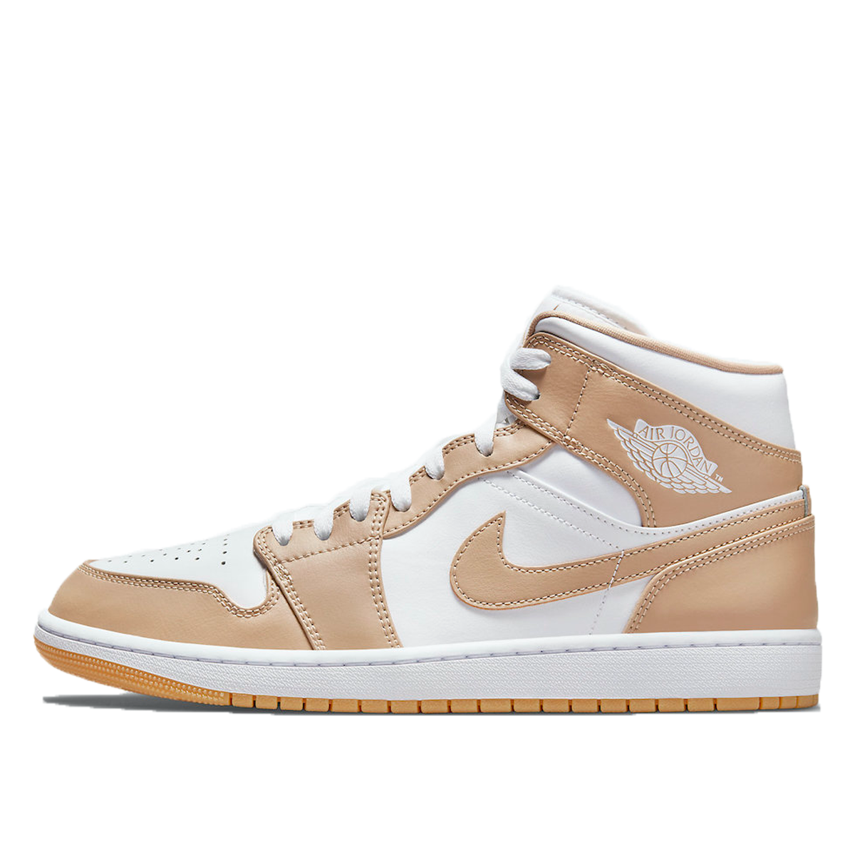 Air Jordan 1 Mid 'Tan Gum' (2021) TAN/GUM/WHITE sneaker – authenticated on KLEKT