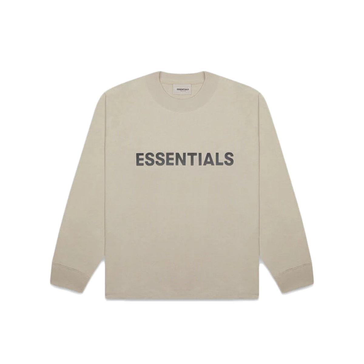 Fear Of God ESSENTIALS 3D Silicon Applique Boxy Long Sleeve T-Shirt Olive/Khaki (FW20) OLIVE/KHAKI sneaker – authenticated on KLEKT