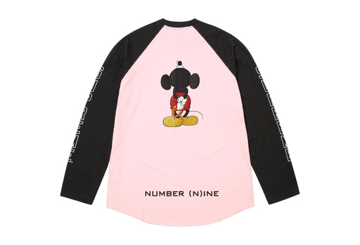 Supreme x Number (N)ine x Mickey Mouse Raglan L/S Top 'Pink' (FW25) – authenticated on KLEKT