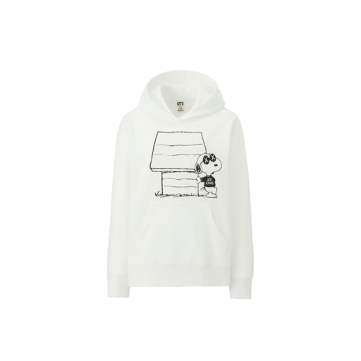 Kaws x Uniqlo x Peanuts Joe Kaws Doghouse Hoodie (US Womens Sizing) White (FW17)
