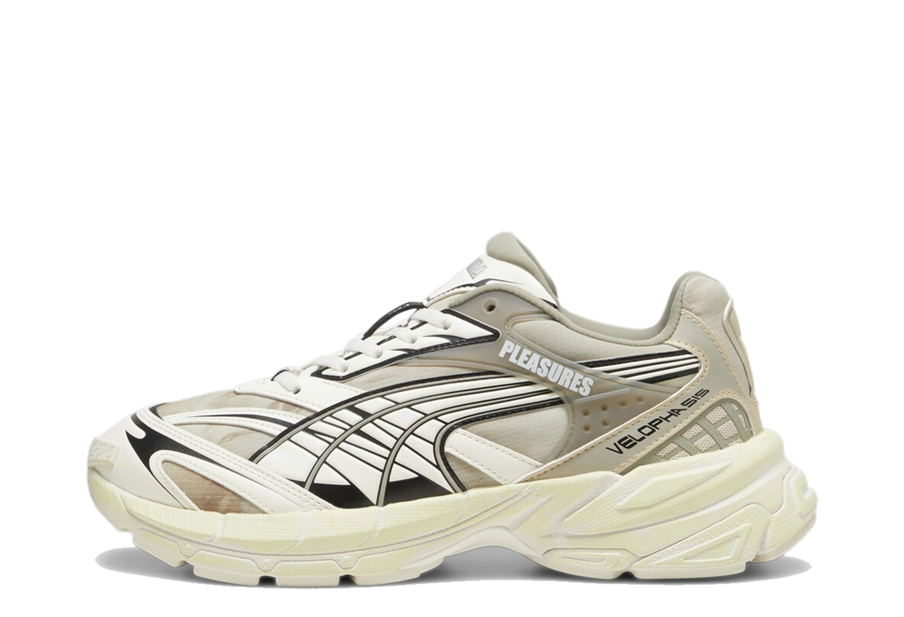 Puma x Pleasures Velophasis Layers 'Birch Tree' (2023) Birch Tree/Anise Flower sneaker – authenticated on KLEKT