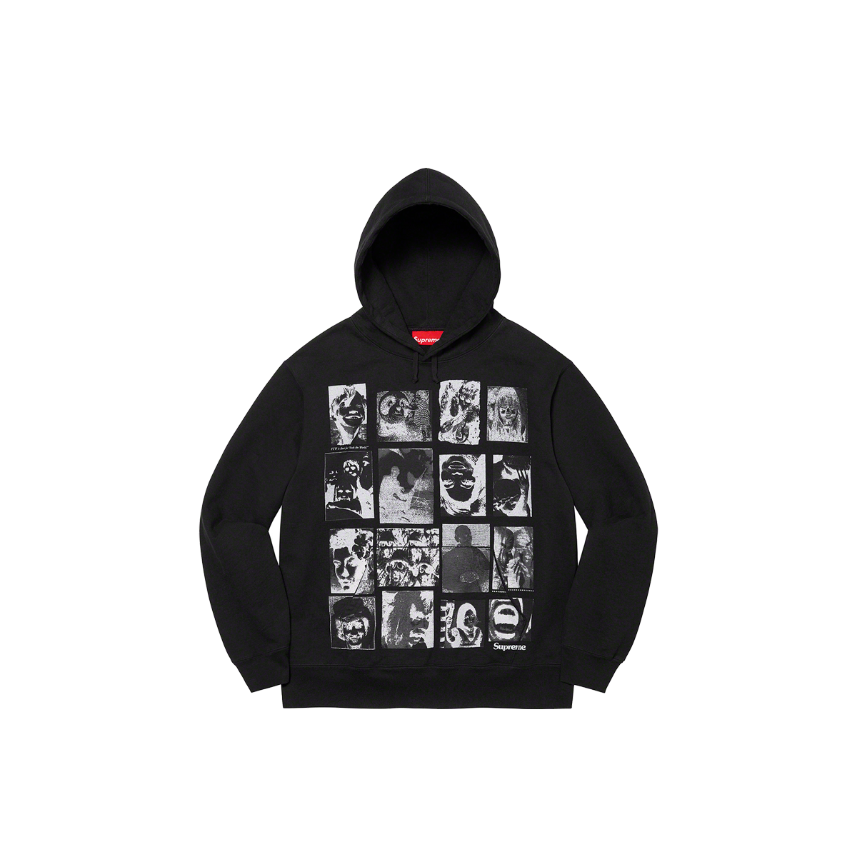 Supreme Collage Grid Hooded Sweatshirt Black (FW21) BLACK sneaker – authenticated on KLEKT