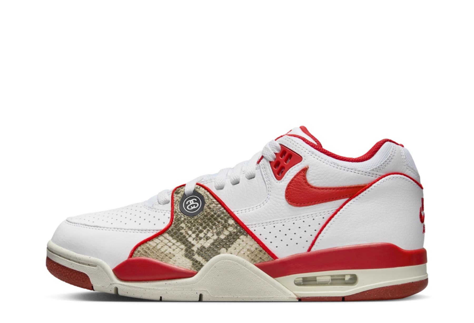 Nike x Stüssy Air Flight 89 'Habanero' (2024) White/Habanero Red/Sail sneaker – authenticated on KLEKT