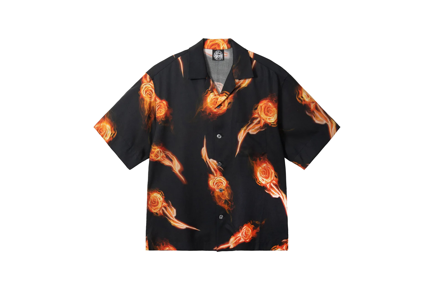 Stussy x Dries Van Noten Flame Rose Shirt Black (FW22) BLACK sneaker – authenticated on KLEKT