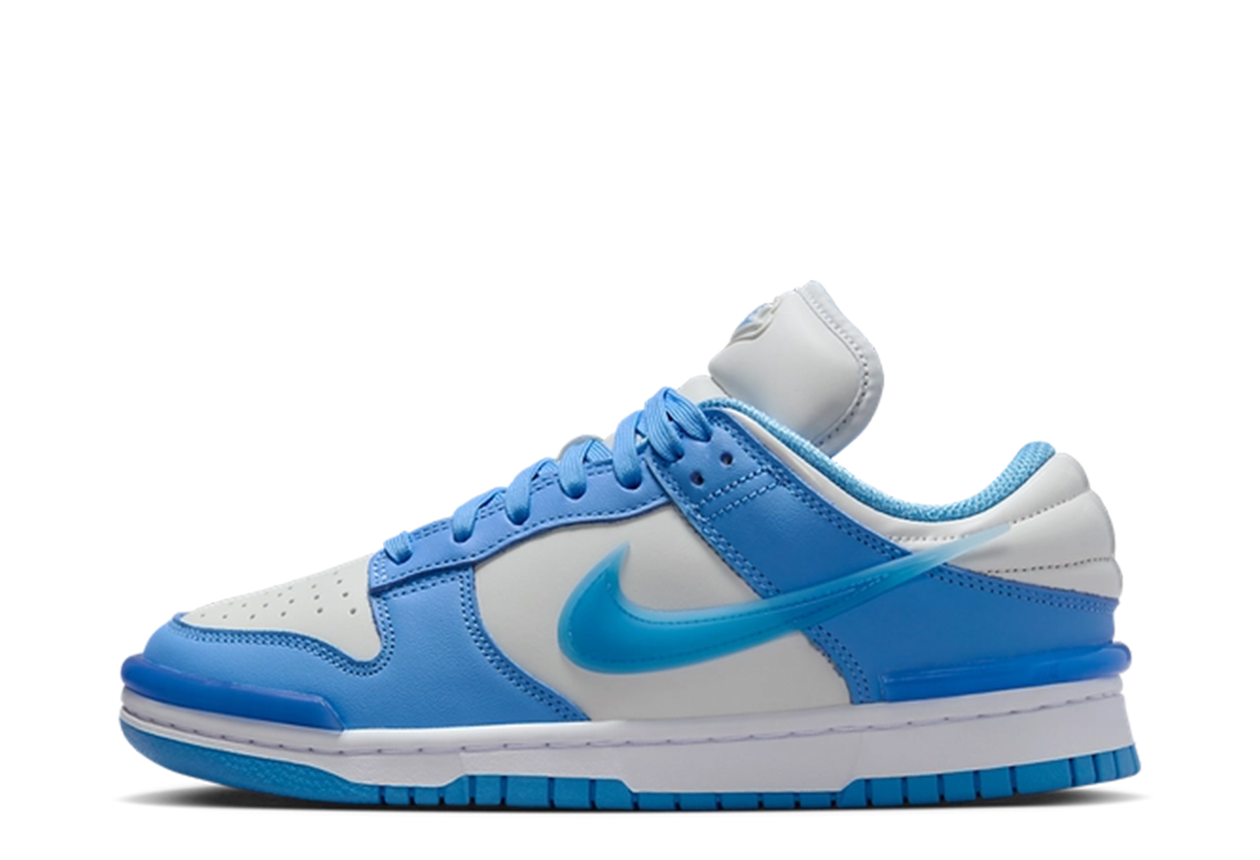Nike Dunk Low Twist WMNS 'University Blue' (2024) Photon Dust/White/University Blue sneaker – authenticated on KLEKT