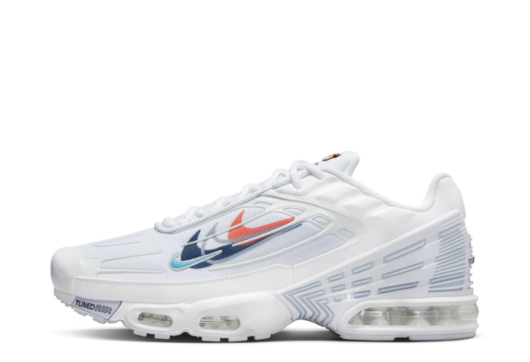 Nike Air Max Plus 3 'Quadruple Swoosh' (2023) White/Bright Crimson/Football Grey/Midnight Navy sneaker – authenticated on KLEKT