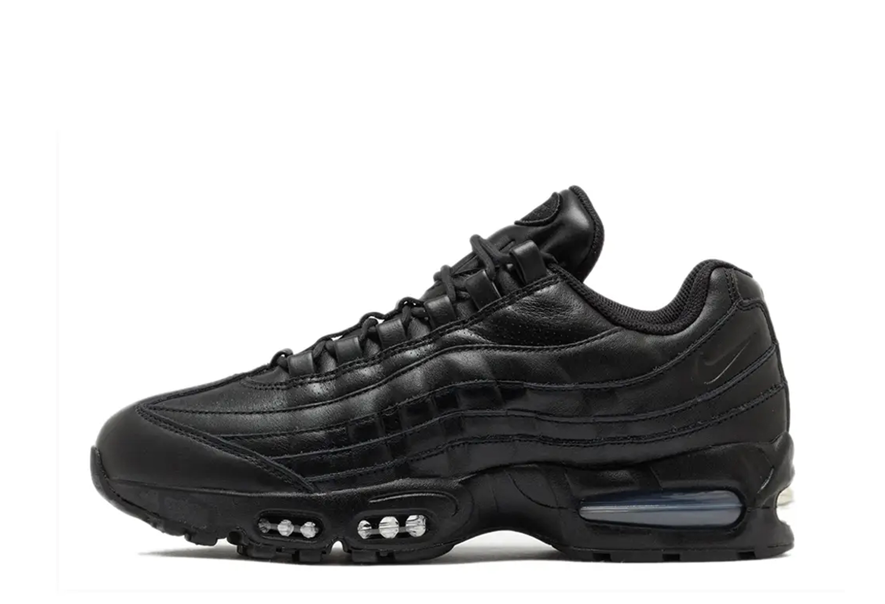 Nike Air Max 95 Big Bubble 'Triple Black Leather' (2025) BLACK sneaker – authenticated on KLEKT