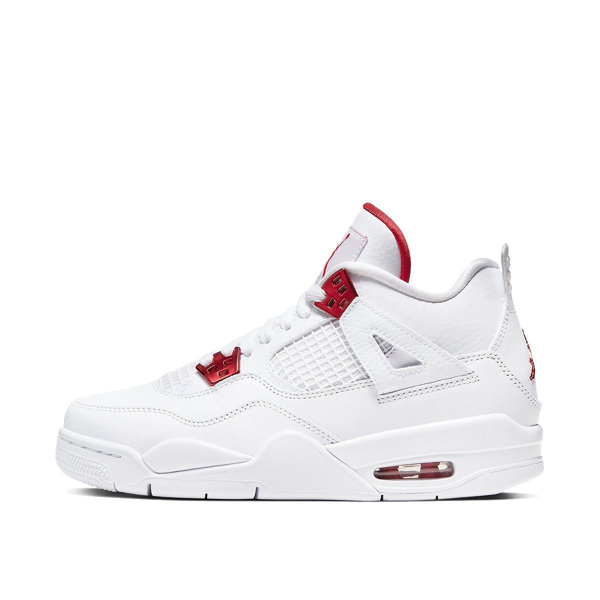 Air Jordan 4 Retro Metallic Red (GS) (2020) WHITE/UNIVERSITY RED/METALLIC SILVER sneaker – authenticated on KLEKT