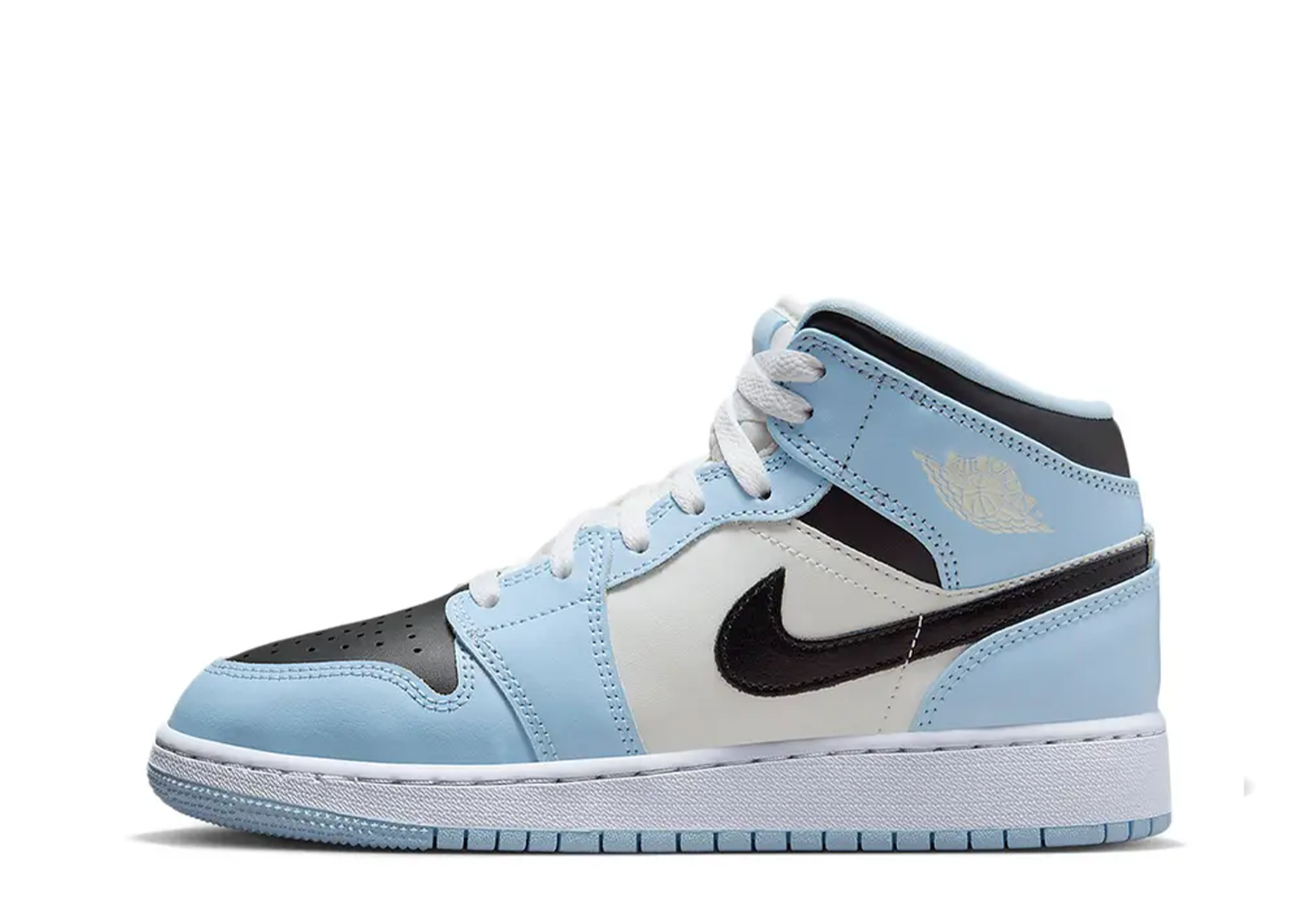 Air Jordan 1 Mid GS Ice Blue (2022) Ice Blue/Black-Sail-White sneaker – authenticated on KLEKT
