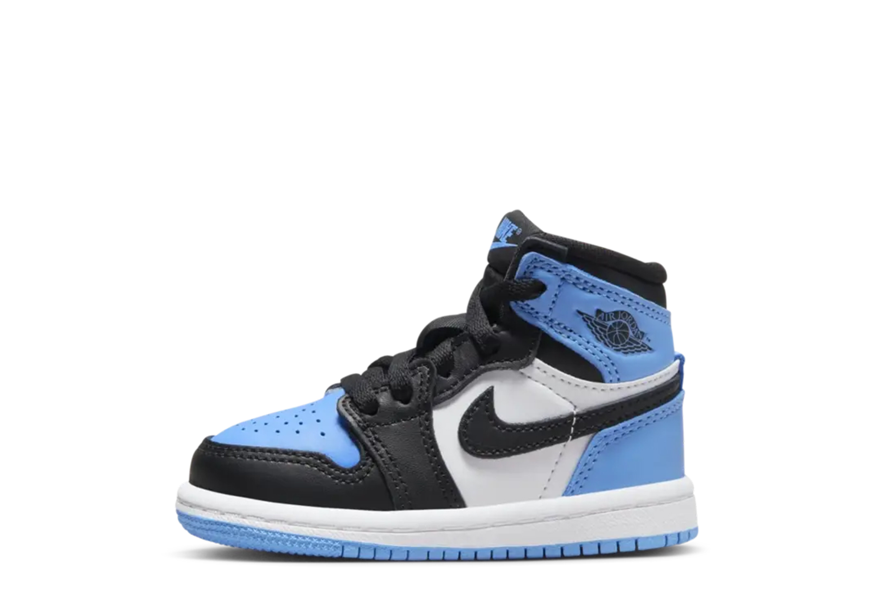 Air Jordan 1 Retro High OG TD ‘UNC Toe’ (2023) BLACK/WHITE/BLUE sneaker – authenticated on KLEKT
