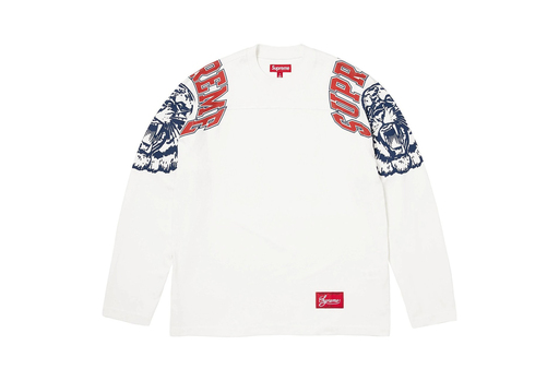 Supreme Mascot L/S Football Top 'White' (FW25) – authenticated on KLEKT