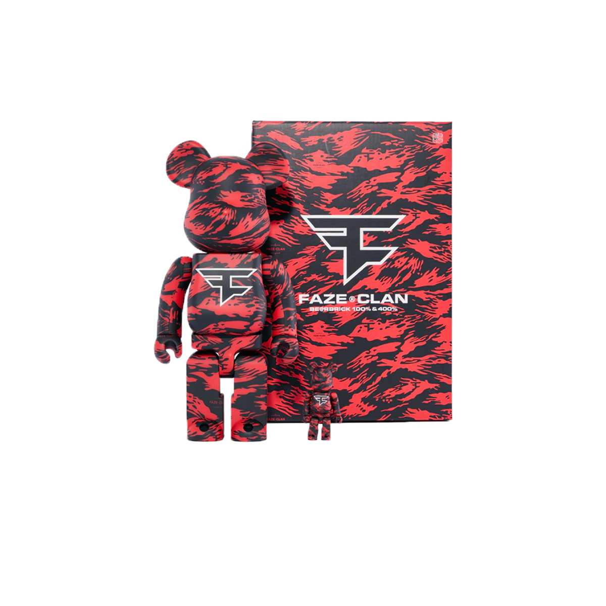 Bearbrick x Faze Clan 100% & 400% Set (SS20) RED/BLACK sneaker – authenticated on KLEKT