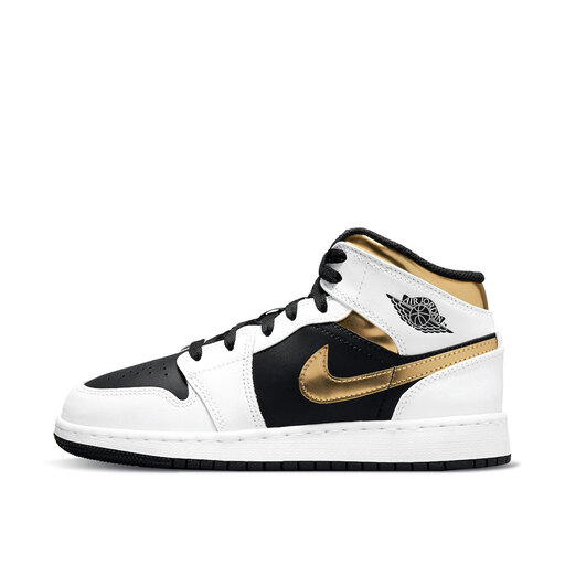 Air Jordan 1 Mid White Gold Black (GS) (2021)