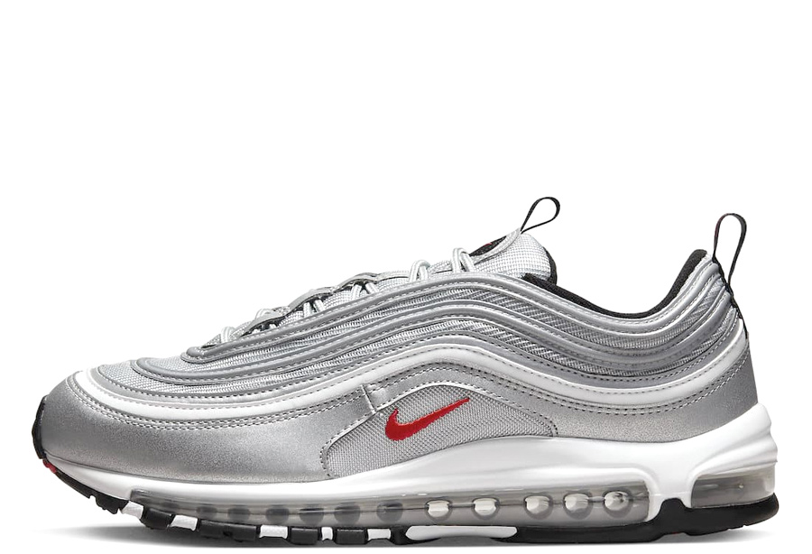 Nike Air Max 97 Silver Bullet (2022) Metallic Silver/Varsity Red/Black sneaker – authenticated on KLEKT