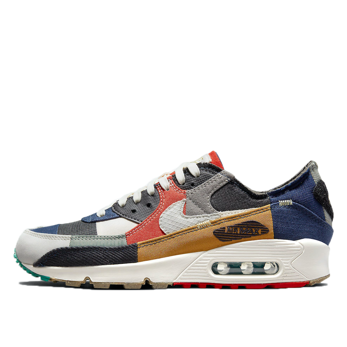 Nike WMNS Air Max 90 Scrap (2021) COLLEGE NAVY/LIGHT BONE/SAIL/CHILE RED sneaker – authenticated on KLEKT