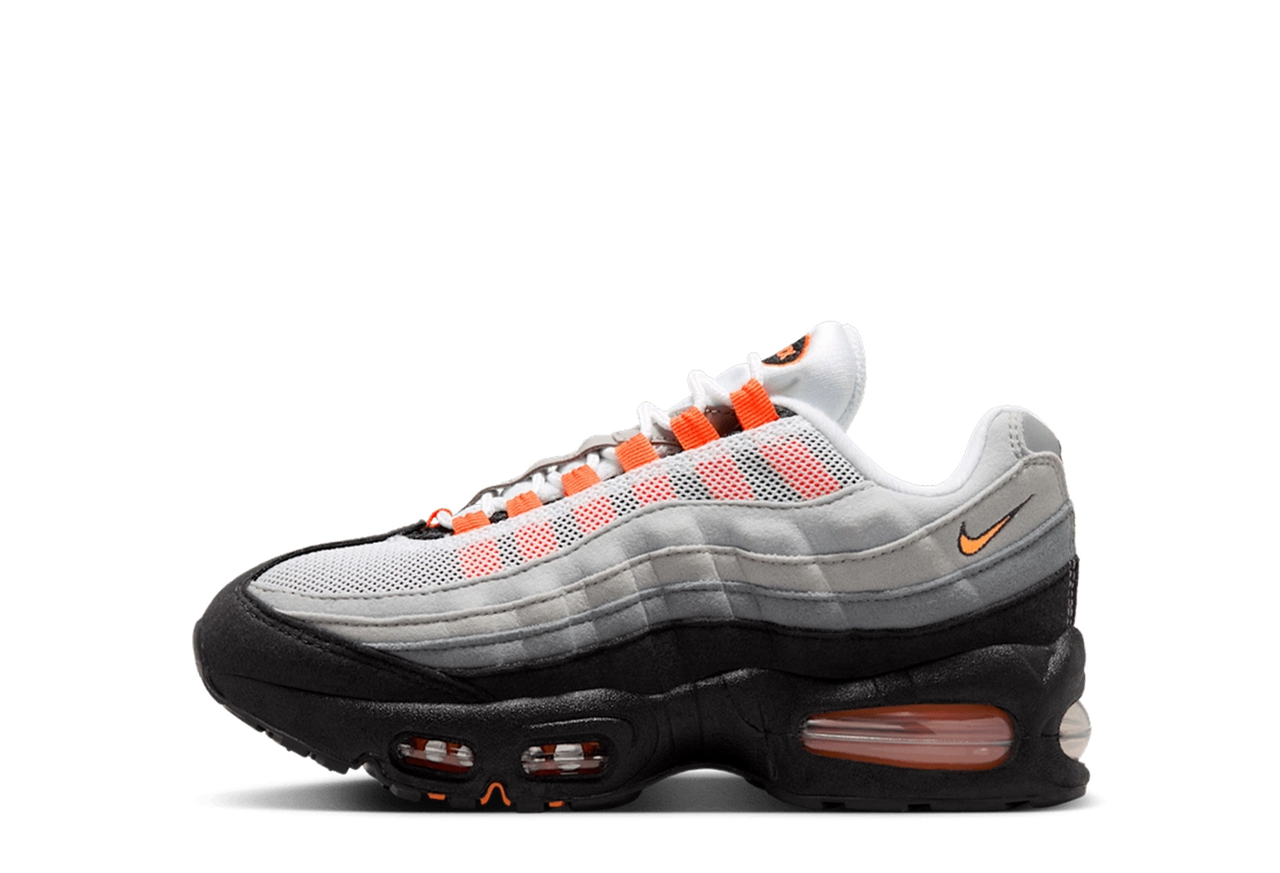 Nike Air Max 95 OG GS 'Bright Mandarin' (2025) White/Bright Mandarin/Wolf Grey/Light Smoke Grey/Black sneaker – authenticated on KLEKT