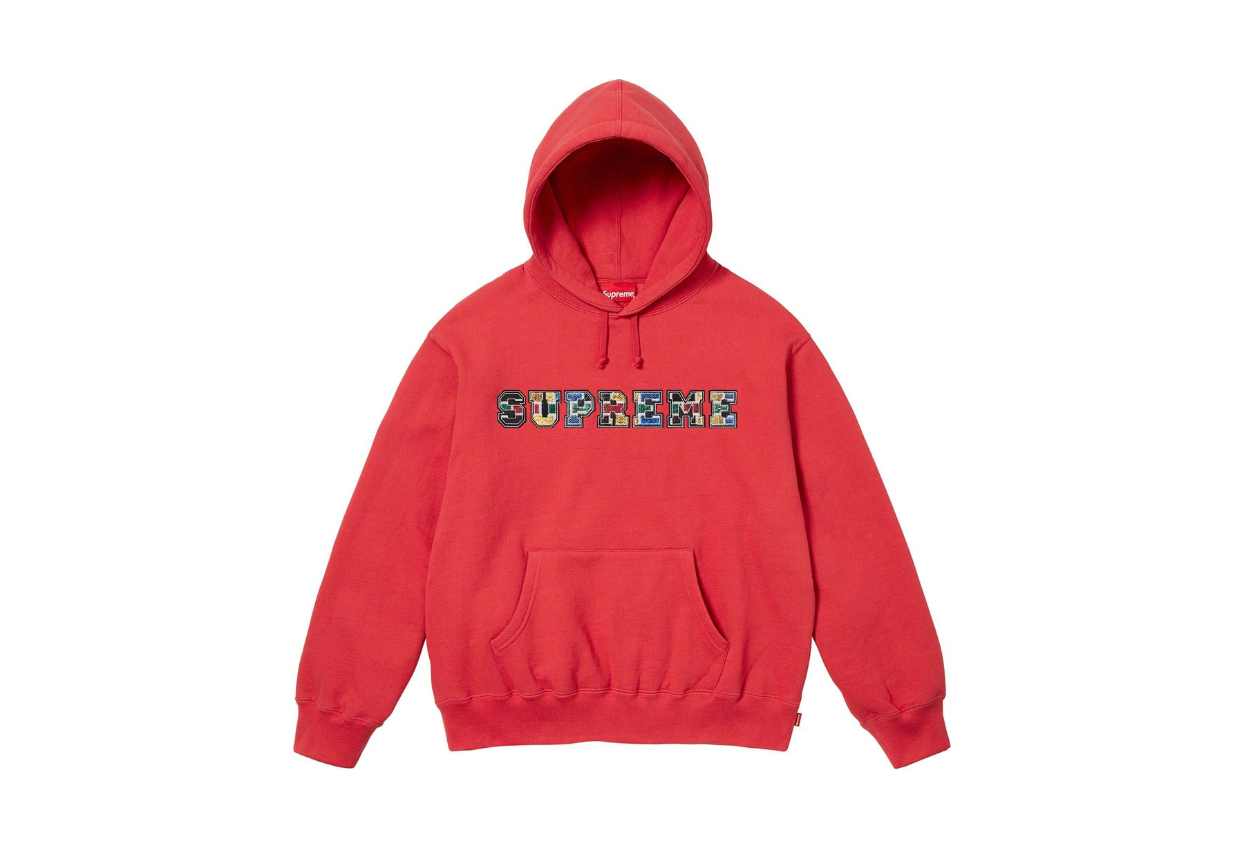 Supreme Collegiate Patchwork Leather Hooded Sweatshirt Burnt Red (FW23) BURNT RED sneaker – authenticated on KLEKT