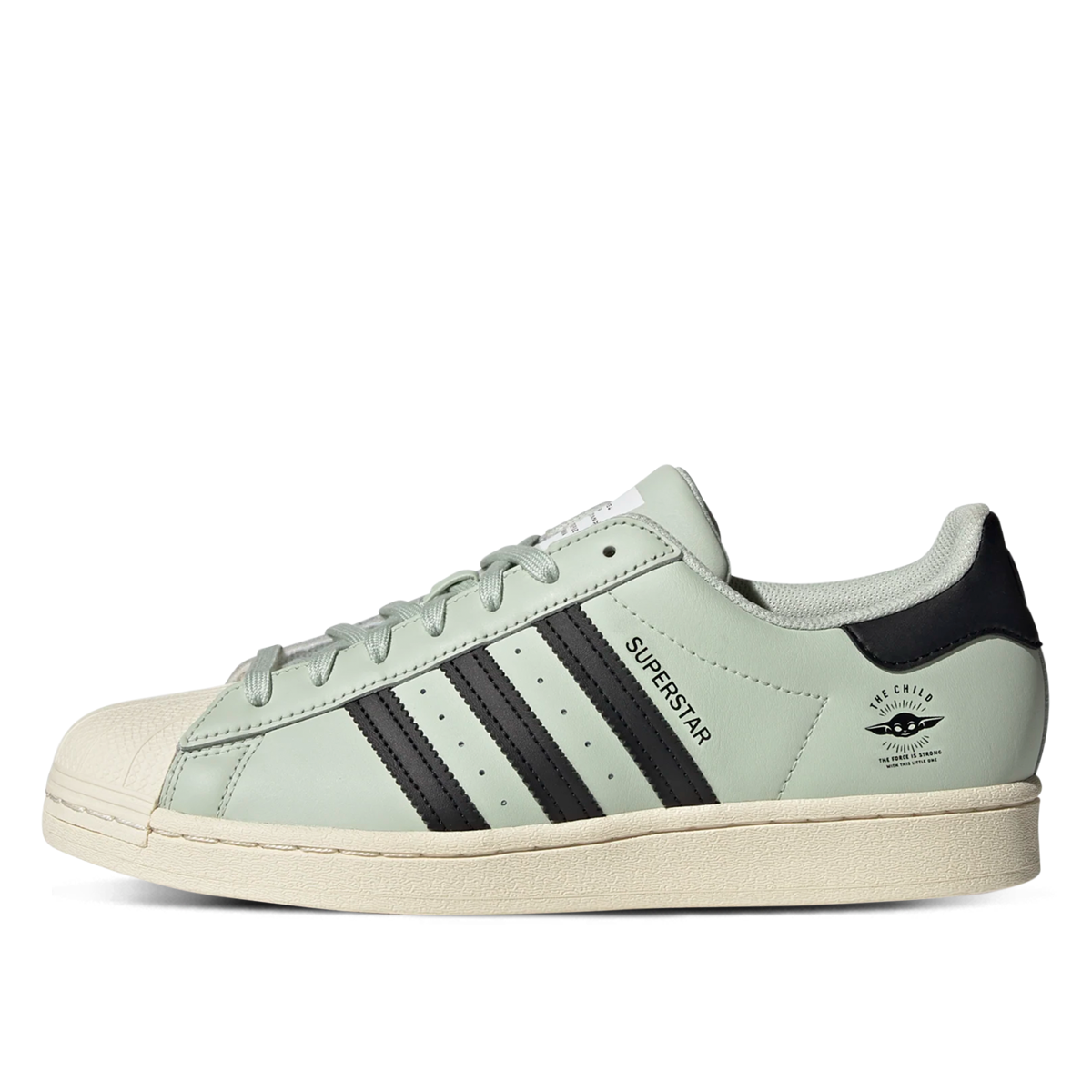 Adidas x Star Wars Superstar The Mandalorian The Child (2020) LINEN GREEN/CORE BLACK/CREAM WHITE sneaker – authenticated on KLEKT