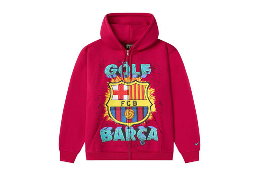FC Barcelona x Nike x GOLF WANG FCB Quake Zip-Up Hoodie 'Red' (FW26)