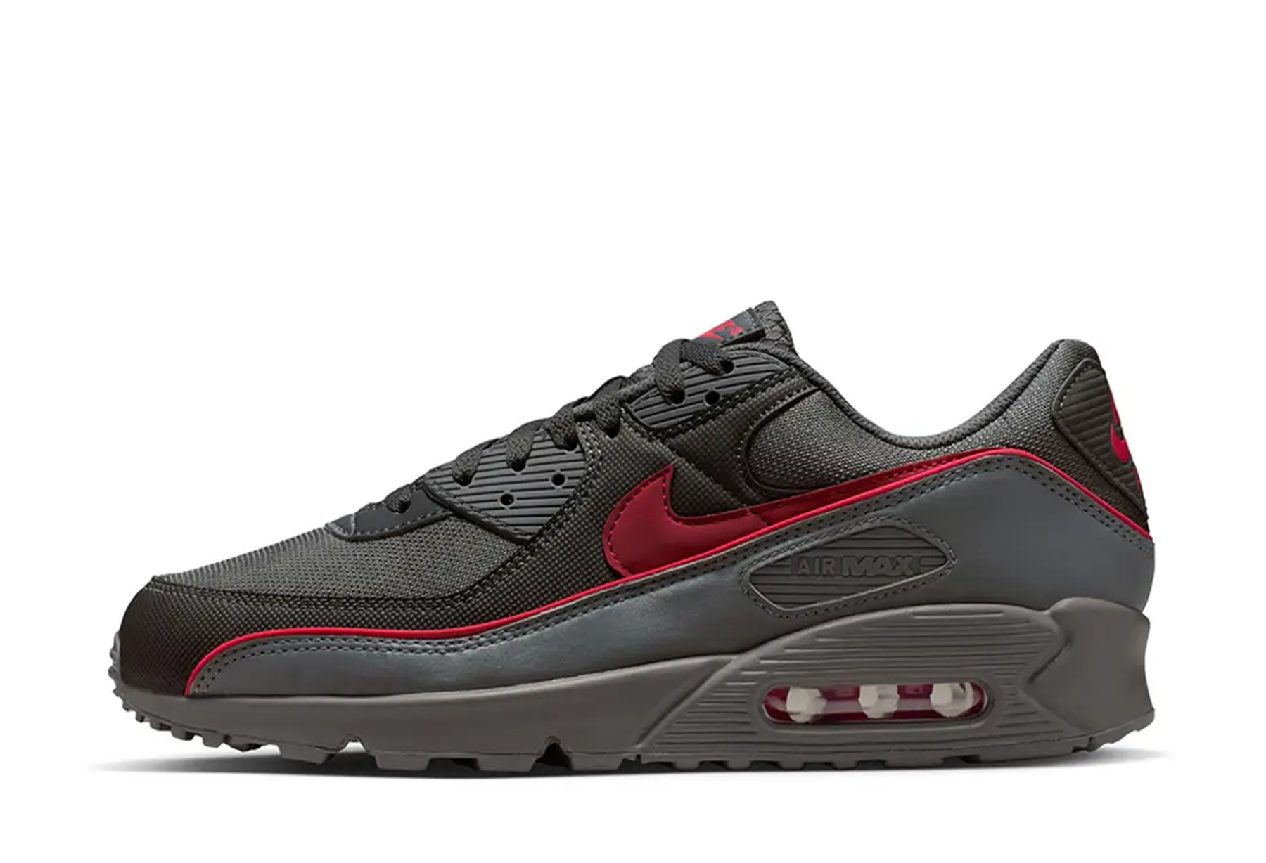Nike Air Max 90 Premium 'Iron Grey Red' (2025) BLACK sneaker – authenticated on KLEKT
