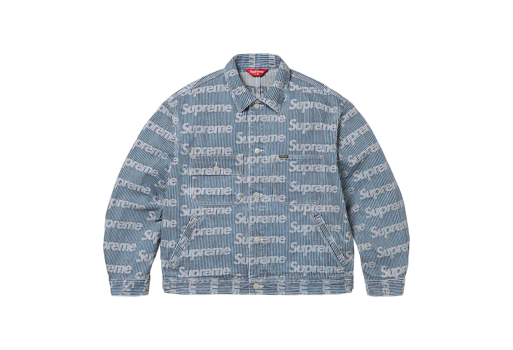 Supreme Denim Chore Trucker Jacket Stripe (SS24) STRIPE sneaker – authenticated on KLEKT