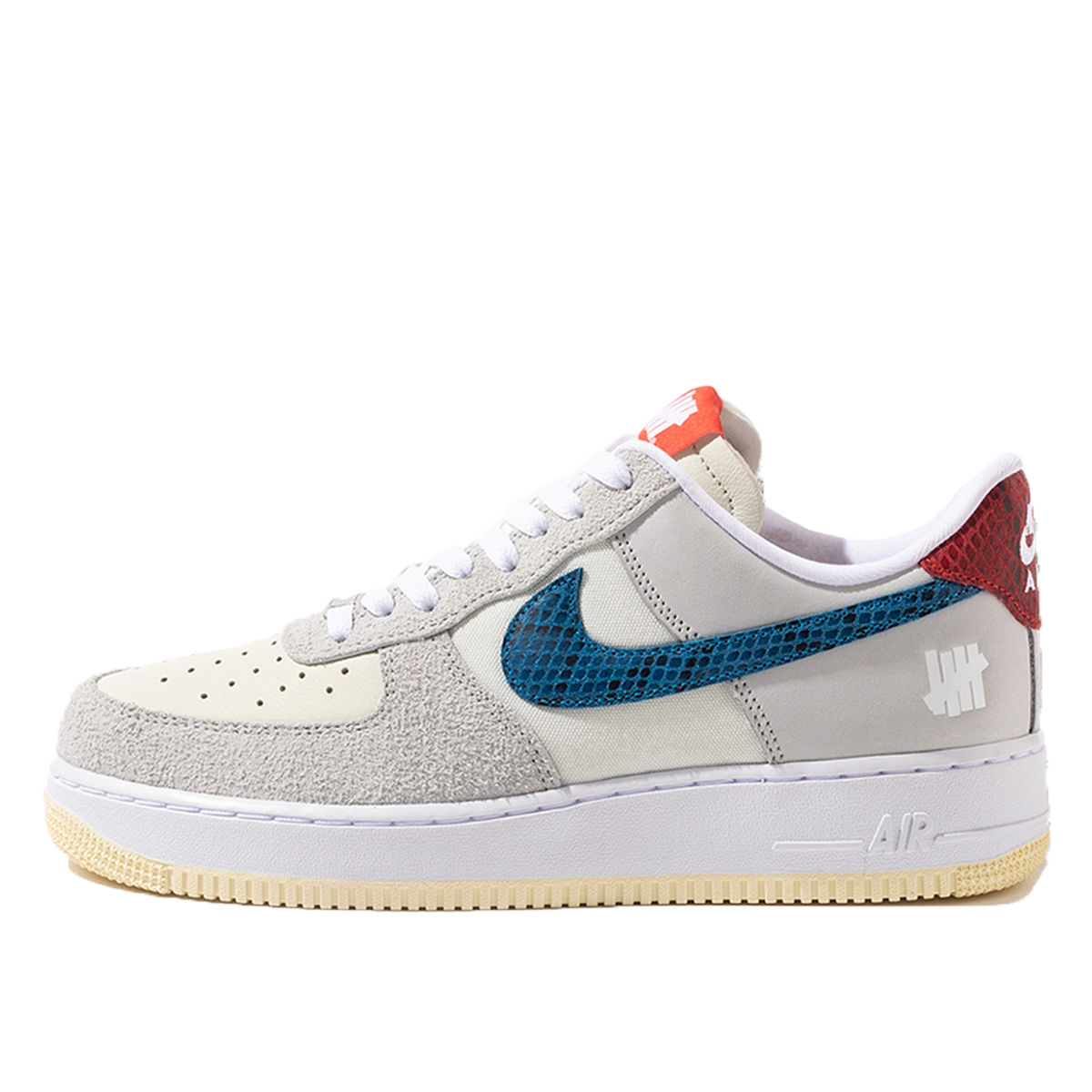 Nike x Undefeated Air Force 1 Low SP 5 On It Dunk Vs AF1 (2021) WHITE/NEUTRAL GREY-BLUE-RED sneaker – authenticated on KLEKT