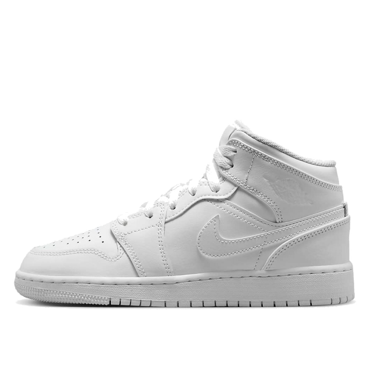 Air Jordan 1 Mid GS 'Triple White' (2023) sneaker – authenticated on KLEKT